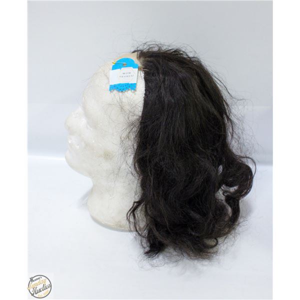 100% HUMAN HAIR CURLY 10" CLOSURE WIG COLOR #2