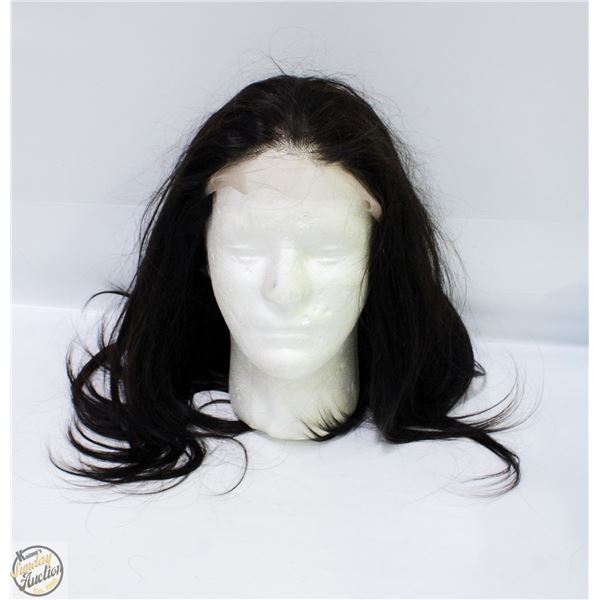 100% HUMAN HAIR STRAIGHT FULL FRONTAL 16" WIG