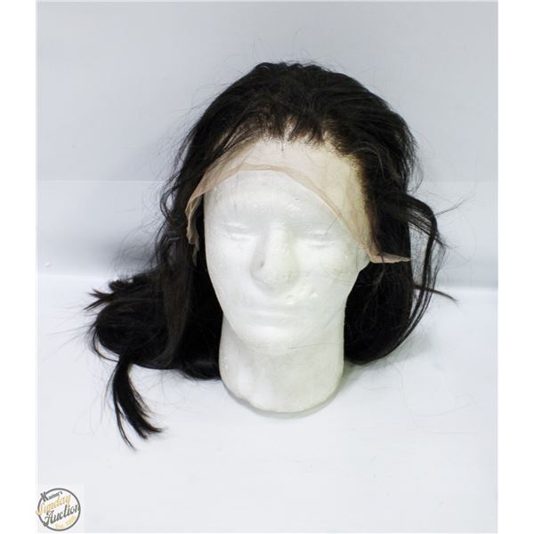 100% HUMAN HAIR STRAIGHT FULL FRONTAL 16" WIG