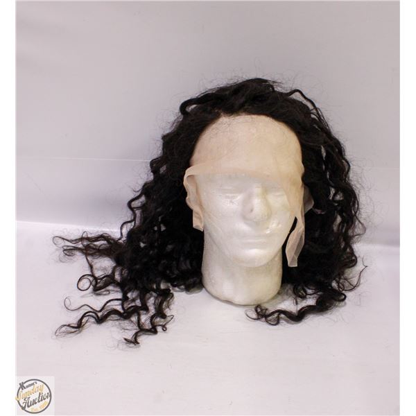 100% HUMAN HAIR CURLY FULL FRONTAL 22" WIG