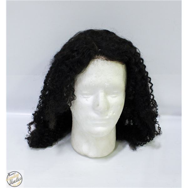 100% HUMAN HAIR JERRY CURL FULL FRONTAL 18" WIG