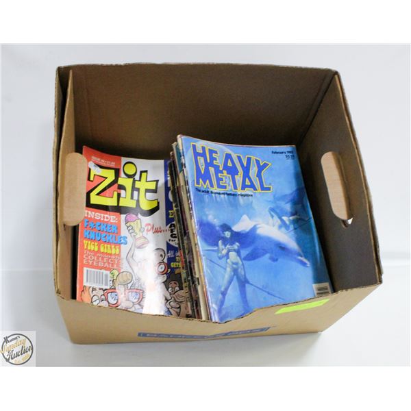 HEAVY METAL AND OTHER MATURE ADULT MAGAZINES ETC