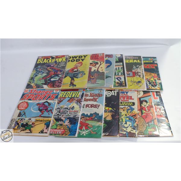 VINTAGE COMICS LOT 14 OLD COMIC BOOKS