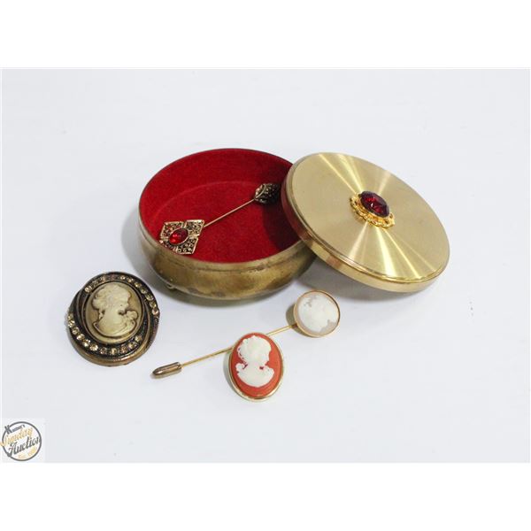 VINTAGE TRINKET BOX WITH MATCHING