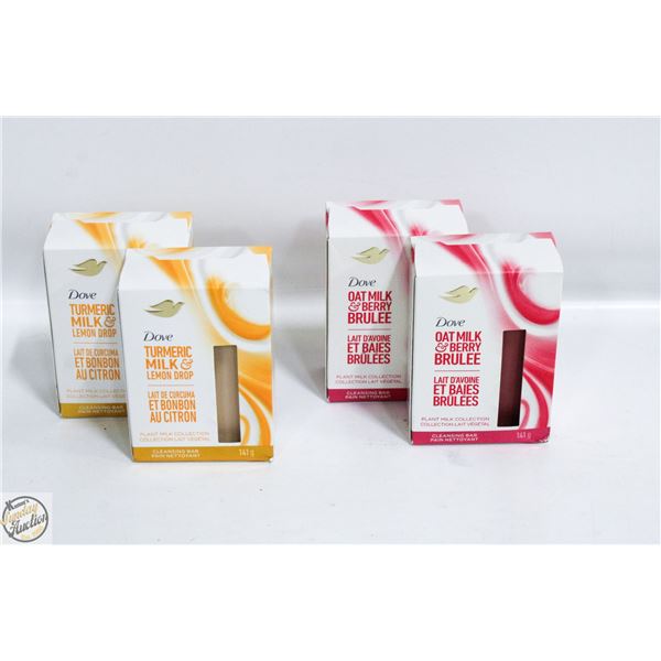 NEW 4 DOVE PLANT MILK CLEANSING