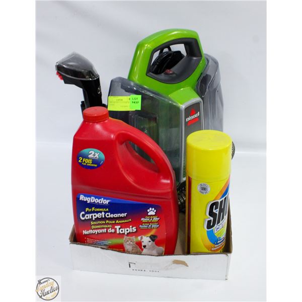 BISSELL HOT PET CLEANER WITH 2 CLEANERS
