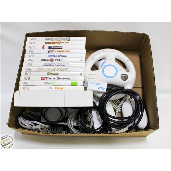 NINTENDI WII W/ 12 GAMES. TESTED + WORKING