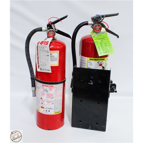 PAIR OF ABC DRY CHEMICAL FIRE EXTINGUISHERS