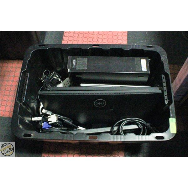 BOX W/ DELL DESKTOP, LAPTOPS, MONITORS ETC.