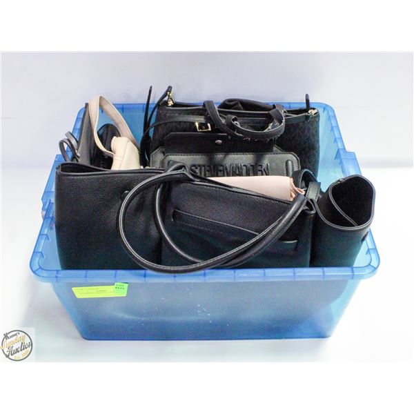 BOX WITH ASSORTED PURSES/BAGS
