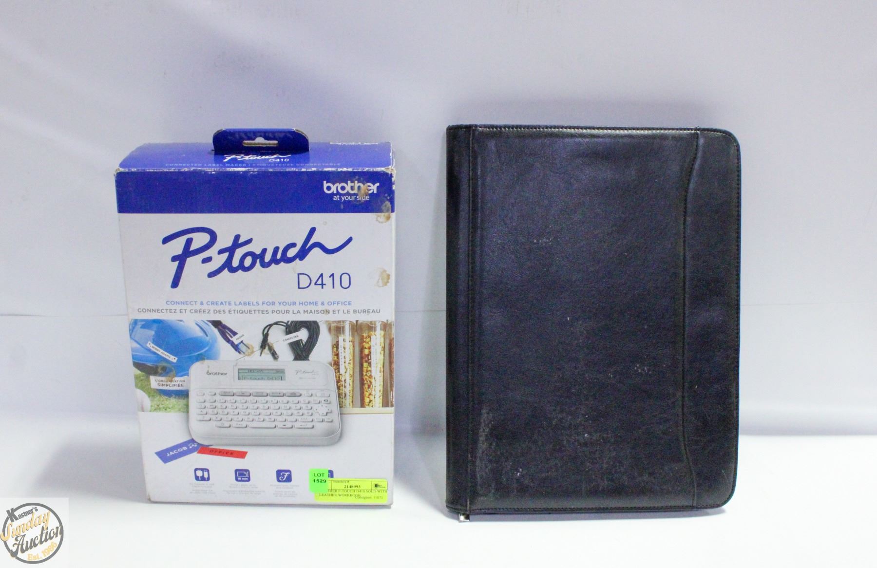 BROTHER P-TOUCH D410 SOLD WITH LEATHER WORKBOOK - Kastner Auctions