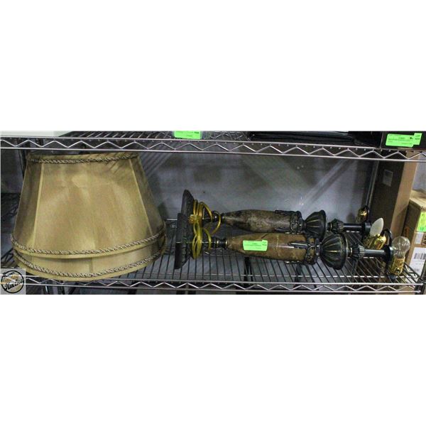 MARBLE TABLE LAMP PAIR