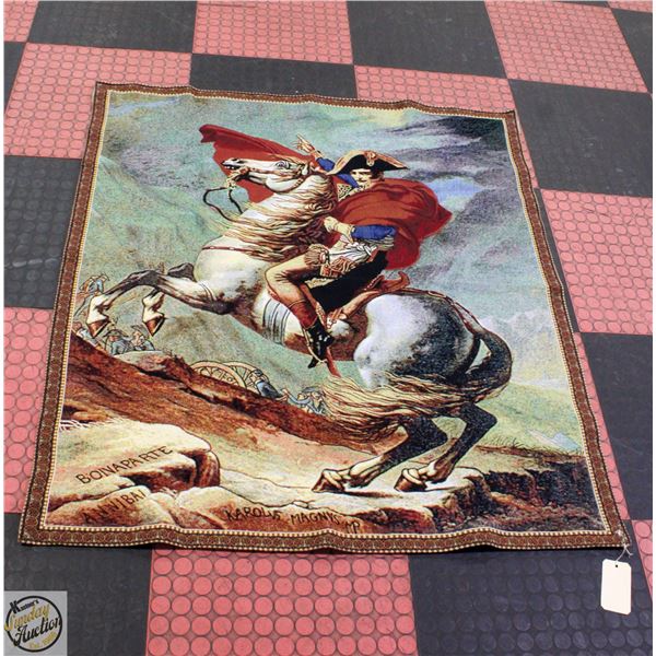 "NAPOLEON CROSSING THE ALPS" TAPESTRY
