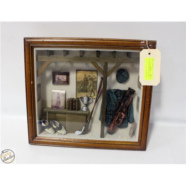 GOLF MEMORABILIA DIORAMA