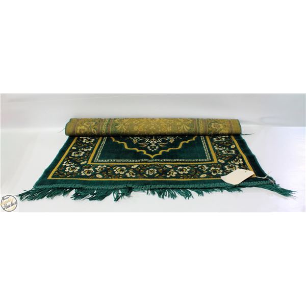 GREEN FLORAL PATTERN VELVETY TURKISH