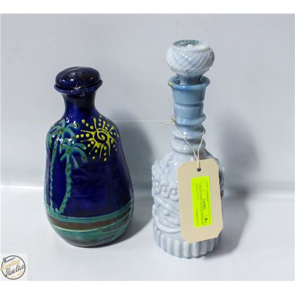 2 DECANTERS VINTAGE JIM BEAM KENTUCKY &