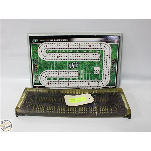 2 LARGE CRIBBAGE BOARDS - SASK.