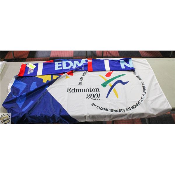 EDMONTON 2001 WORLD ATHLETICS FLAG &