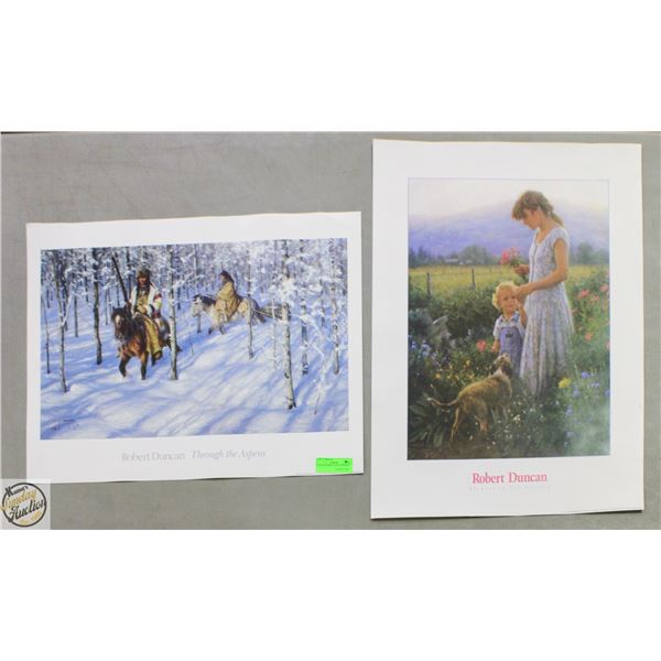 PAIR OF ROBERT DUNCAN PRINTS