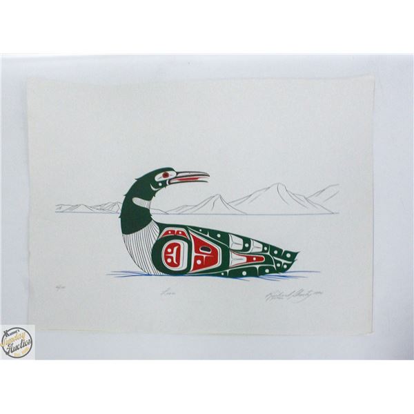 "LOON" LIMITED ED. PRINT BY RICHARD SHORTY 66/100