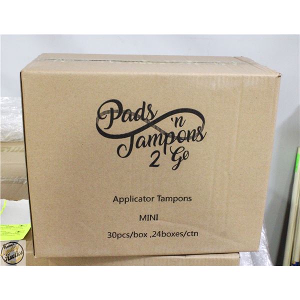 CASE WITH 24 BOXES OF 30 MINI TAMPONS REGULAR