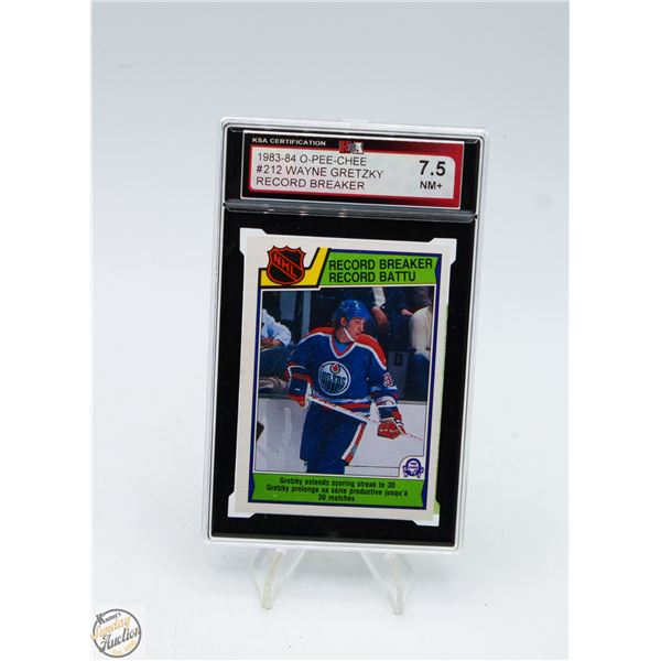 OILERS' WAYNE GRETZKY 1982 OPC GRADED 6.5