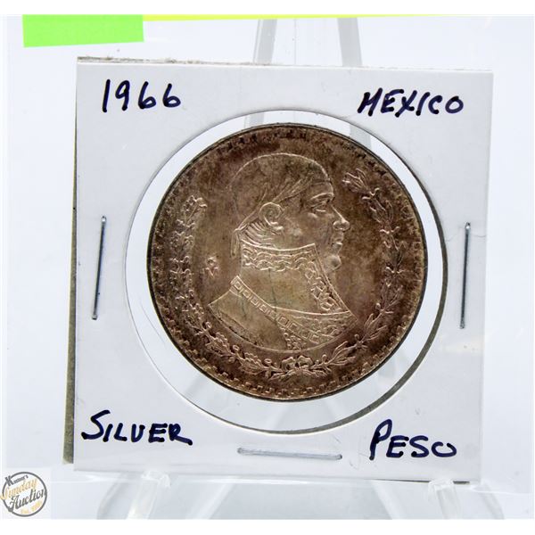 1966 SILVER PESO-MEXICO