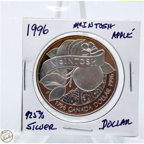 1996 92.5% SILVER MCINTOSH APPLE DOLLAR