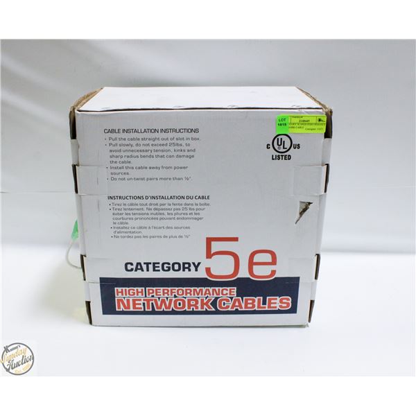 CATEGORY 5E HIGH PERFORMANCE NETWORK CABLE