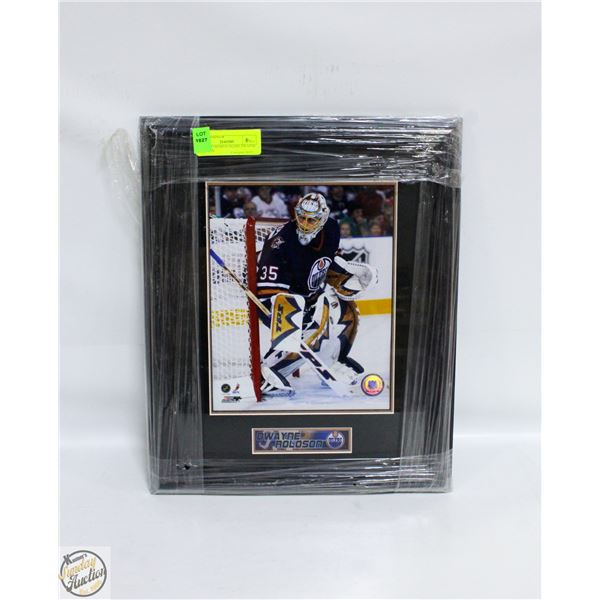 CUSTOM FRAMED OILERS' DWAYNE ROLOSON
