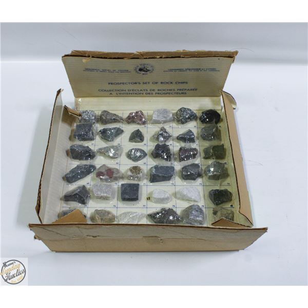 PROSPECTORS SET OF MINERAL CHIPS