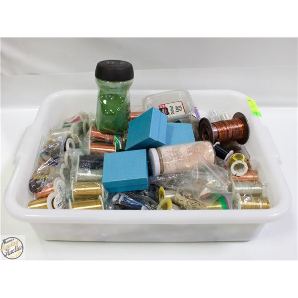 LARGE TOTE OF JEWLERY MAKING SUPPLIES INCLUDES