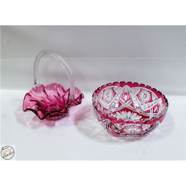 PINK ESTATE CUT GLASS