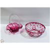 Image 1 : PINK ESTATE CUT GLASS