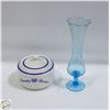 Image 1 : LOT OF ESTATE BLUE GLASS SOLD WITH GARRISON