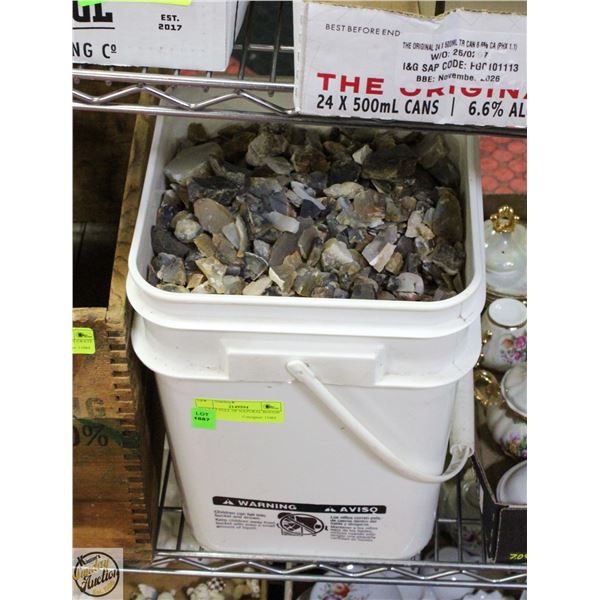 BUCKET FULL OF NATURAL ROUGH AGATE
