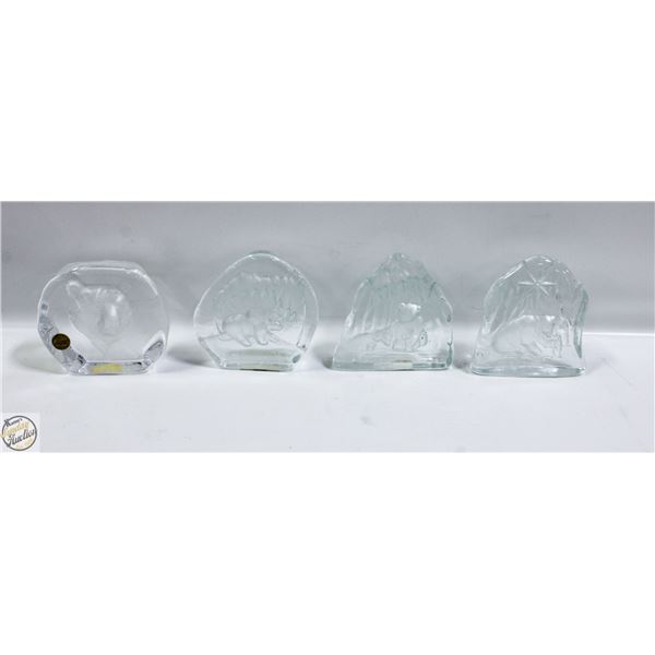 LOT OF ETCHED GLASS DECOR