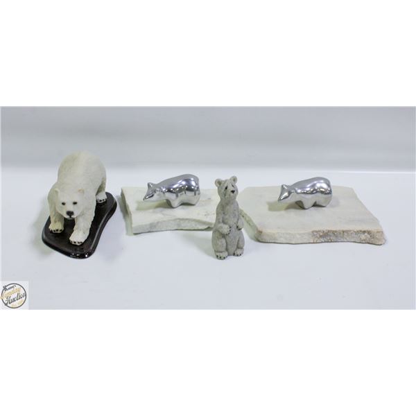 LOT OF POLR BEAR DECOR MADE IN CANADA