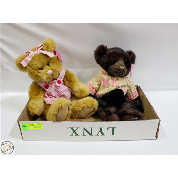 PAIR OF MARY KAY ASH CHARITABLE FOUNDATION TEDDIES