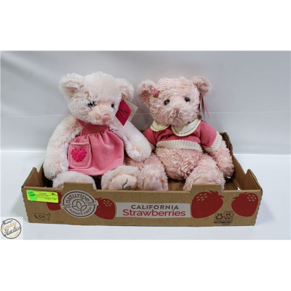 PAIR OF MARY KAY ASH CHARITABLE FOUNDATION TEDDIES