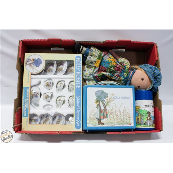 FLAT OF VINTAGE HOLLY HOBBIE MERCHANDISE