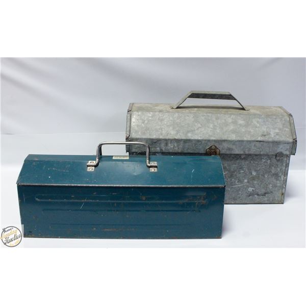 TWO METAL TOOLBOXES
