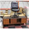 Image 1 : WOODEN SIDEBOARD SOLD WITH OFFICE CHAIR