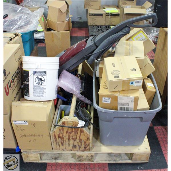 PALLET OF ASSORTED ELECTRIC COMPANY COMPONENTS