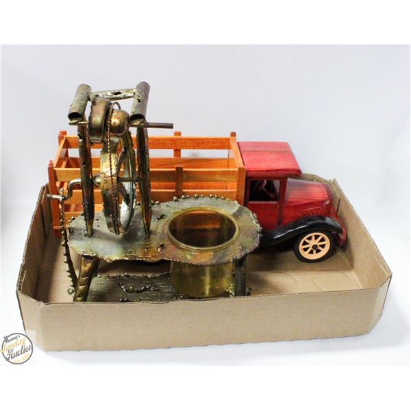 2 MCM DECOR PIECES 1 CUSTOM MADE COPPER