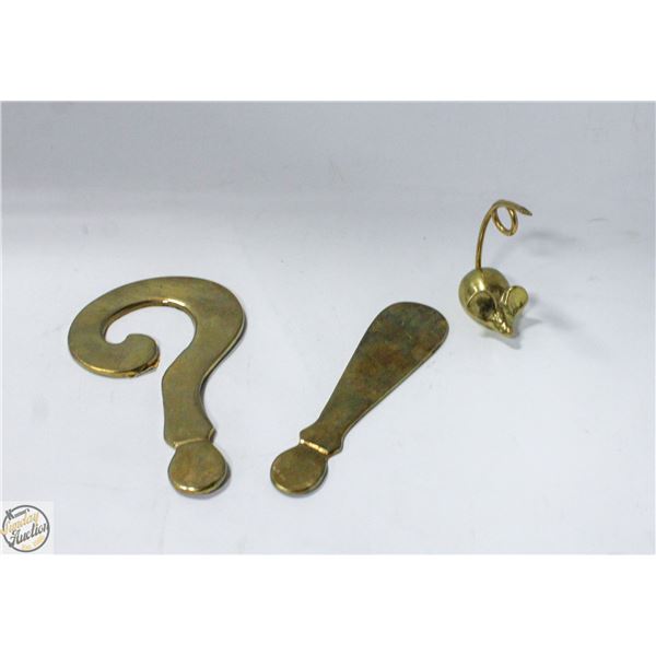 SOLID BRASS MOUSE RING HOLDER + SOLID BRASS