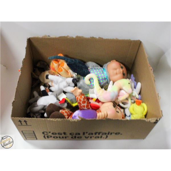 1990S TY MINI PLUSHIES + 2 MODERN CABBAGE