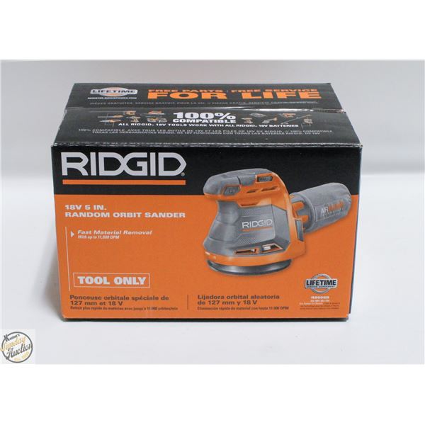 NEW RIDGID 18 VOLT CORDLESS ORBIT SANDER