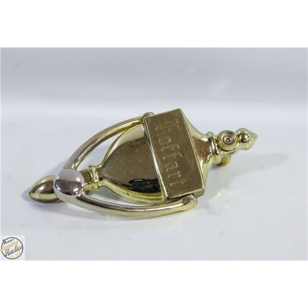 BRASS DOOR KNOCKER + PEEP HOLE (COMPLETE WITH