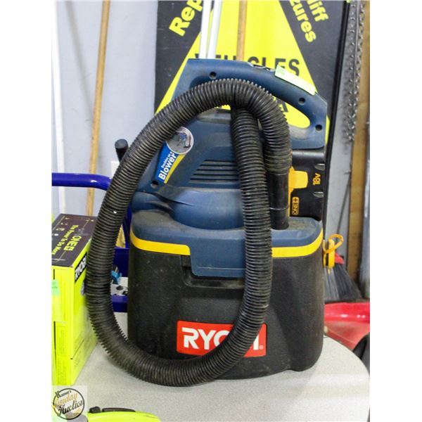 RYOBI VACCUM/BLOWER WITH 18V BATTERY